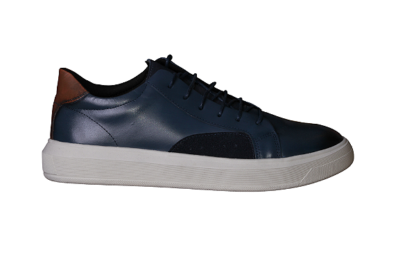 Sapatênis Casual Masculino Couro Sea Street Cor Marinho