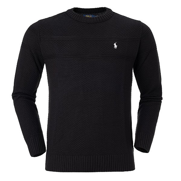 Suéter Ralph Lauren Crewneck Modal Cor Preto