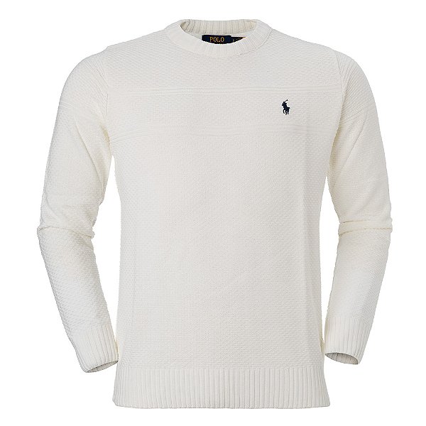 Suéter Ralph Lauren Crewneck Modal Cor Branco