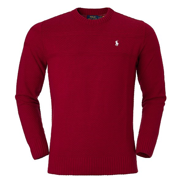 Suéter Ralph Lauren Crewneck Modal Cor Vermelho