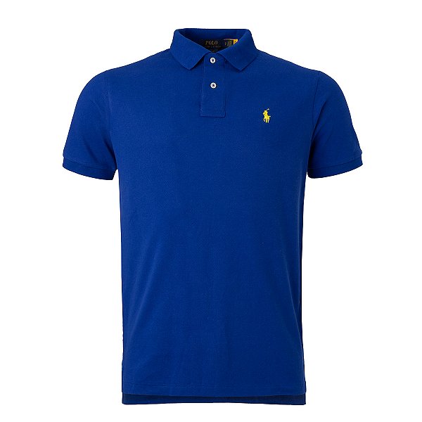 Camisa Polo Ralph Lauren Custom Fit Cor Azul