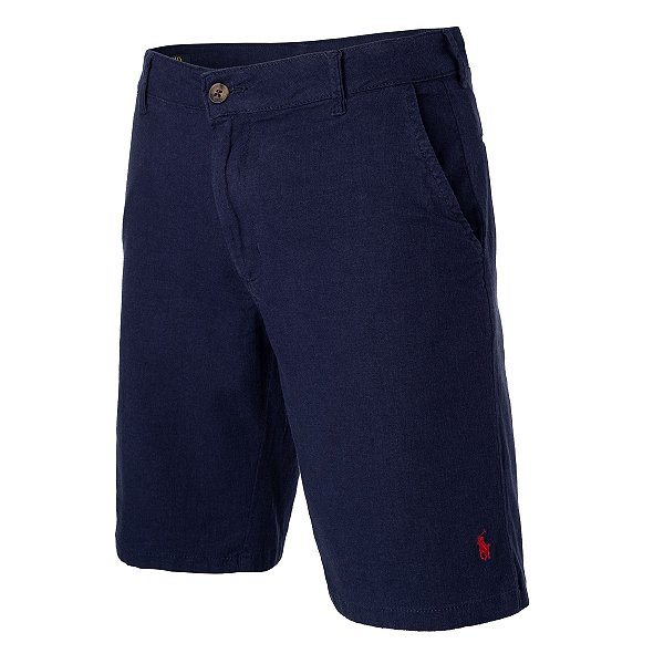 Bermuda Ralph Lauren Masculina Linho Cor Marinho Sea Street