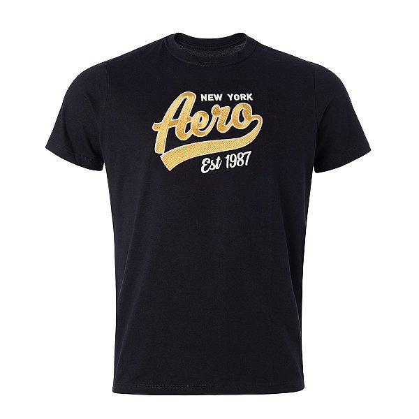 Camiseta Aeropstale Masculina Bordado New York Cor Marinho