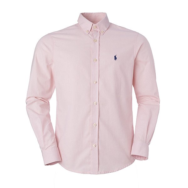 Camisa Ralph Lauren Masculina Oxford Rosa