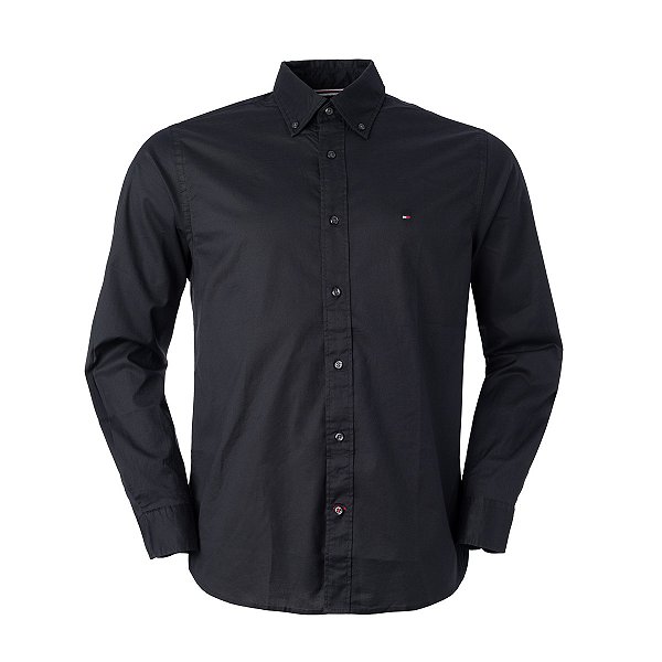 Camisa Tommy Hilfiger Masculina Core Flex Cor Preta