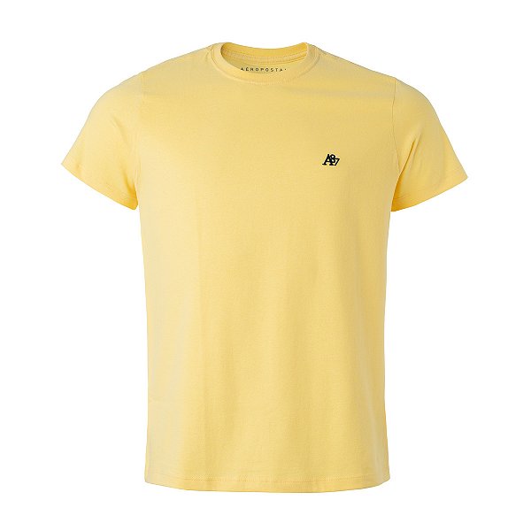Camiseta Aeropostale Masculina Basica Cor Amarela