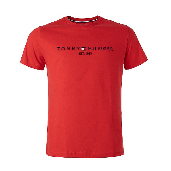 Camiseta Tommy Hilfiger Masculina Core Logo Tee Vermelha