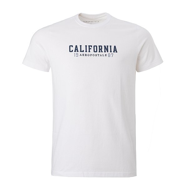 Camiseta Aeropostale Masculina Nyc Brand Cor Branca