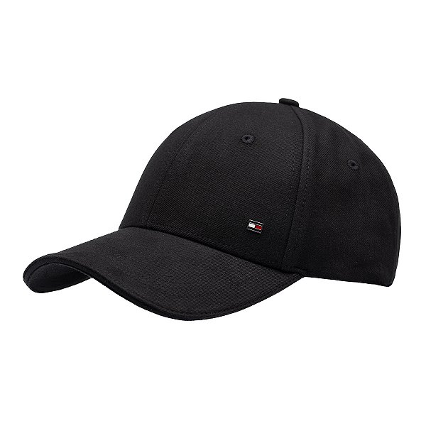 Bone Tommy Hilfiger Simbolo Metal Cor Preto