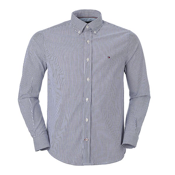 Camisa Tommy Hilfiger Masculina Listrada Marinho