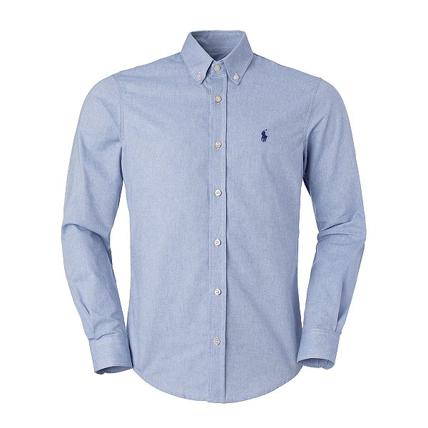 Camisa Ralph Lauren Masculina Oxford Cor Azul
