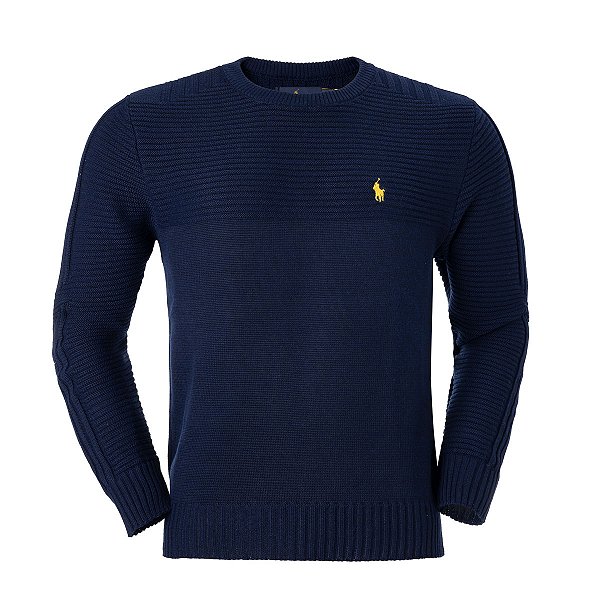 Suéter Ralph Lauren Masculino Thin Crewneck Cor Marinho