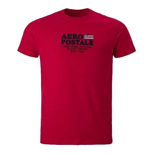 Camiseta Aeropostale Bandeira U.S.A Cor Vermelha