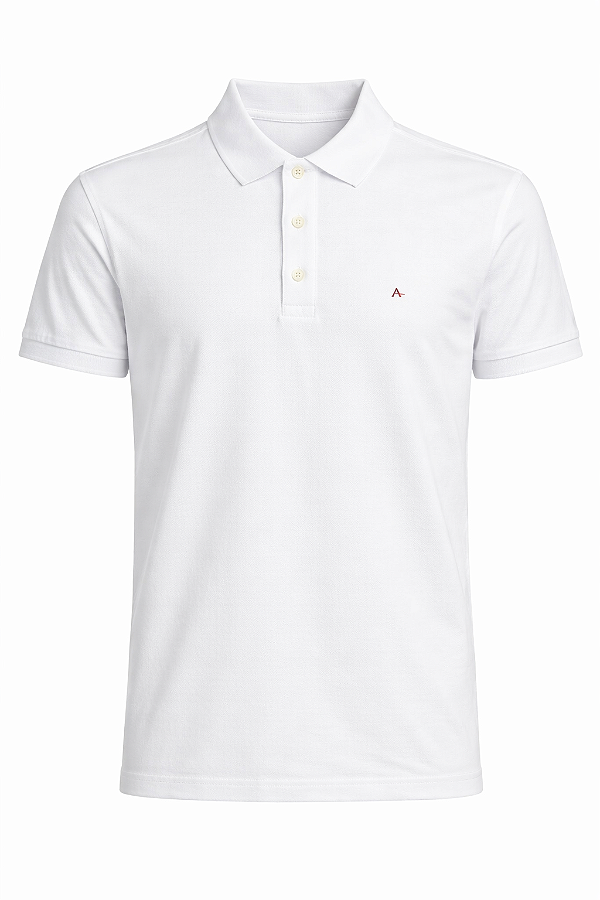 Polo Aramis Masculina Basica Piquet Cor Branco
