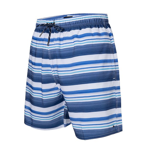 Short Aramis Masculino Praia Estampado Raias Cor Azul