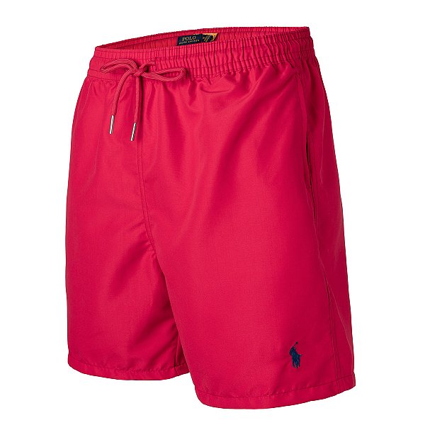 Short Ralph Lauren Masculino Swimwear Cor Vermelho