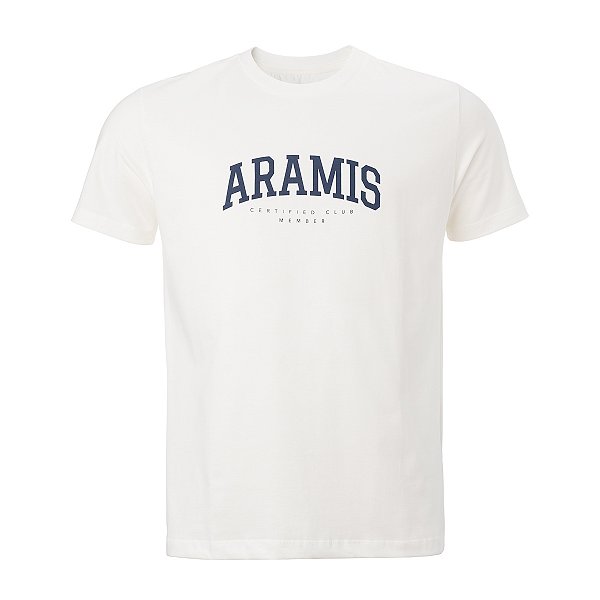 Camiseta Aramis Masculina College Cor Off White