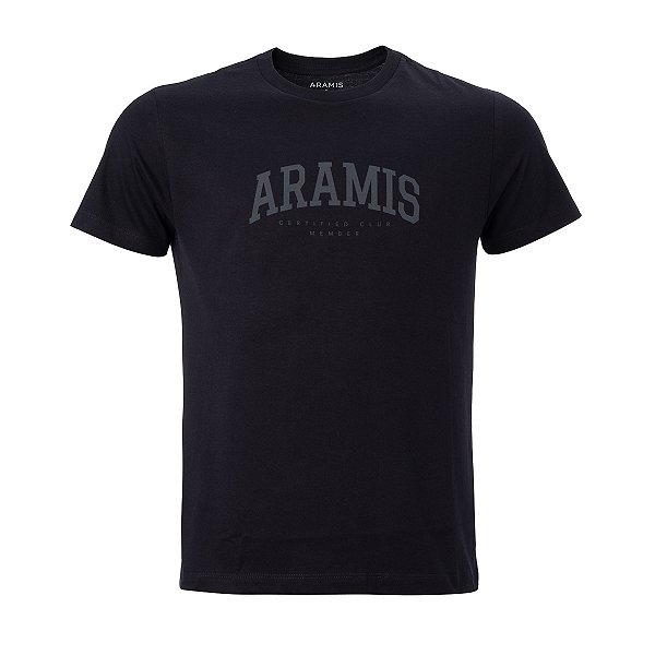 Camiseta Aramis Masculina College Cor Preta