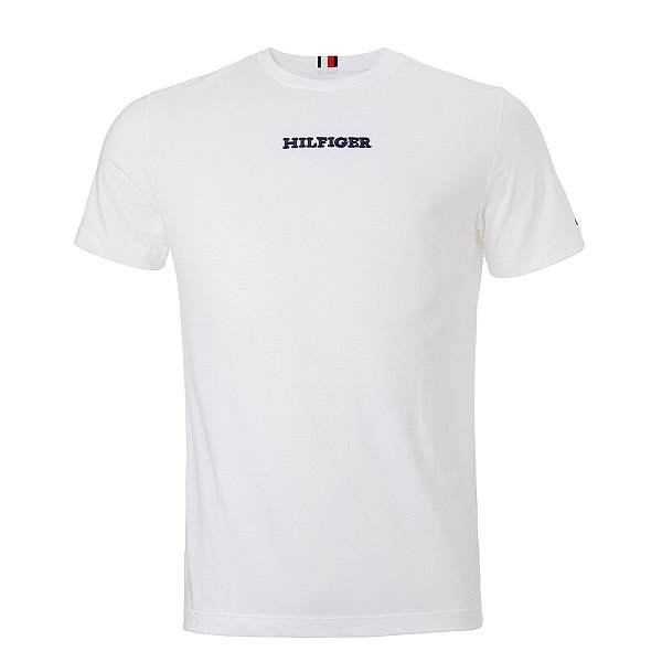 Camiseta Tommy Hilfiger Masculina Bordada Pequeno Cor Branca
