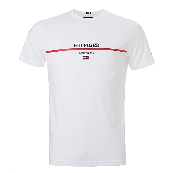 Camiseta Tommy Hilfiger Masculina Chest Tee Cor Branca