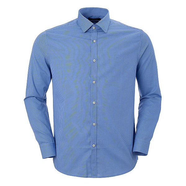 Camisa Aramis Masculina Algodao Slim Fit Xadrez Cor Azul