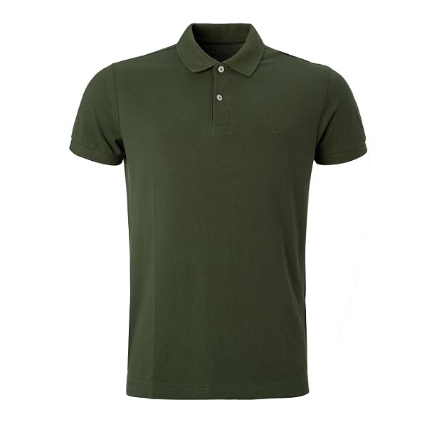 Polo Aramis Masculina Piquet Cor Verde Oliva