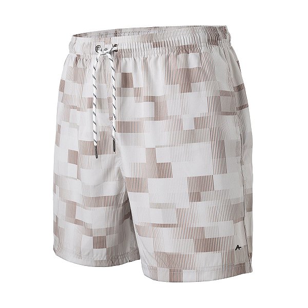 Short Aramis Elatano Estampado Pixel Cor Areia