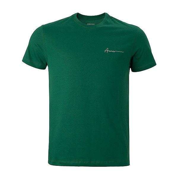 Camiseta Aramis Logo Escrita Cor Verde