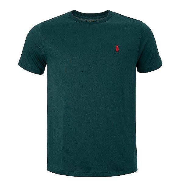 Camiseta Ralph Lauren Masculina Custom Fit Cor Verde