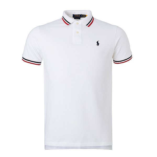 Polo Ralph Lauren Masculina Retilinea Cor Branca