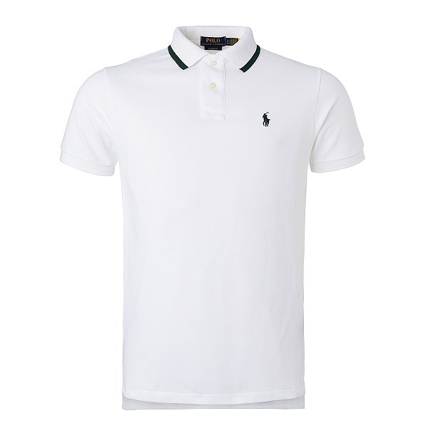Polo Ralph Lauren Masculina Retilinea Gola Cor Branca