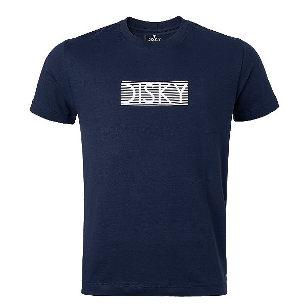 Camiseta Disky Masculina Live is Life Cor Marinho