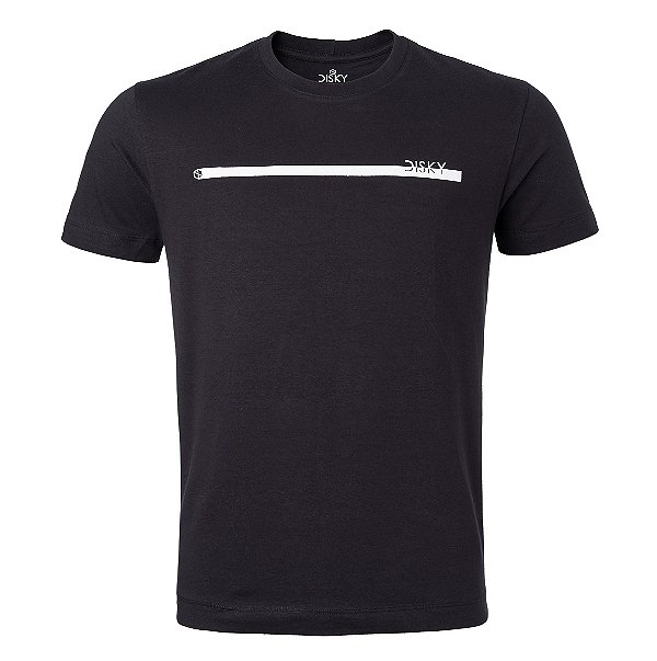 Camiseta Disky Masculina good life Cor Preta