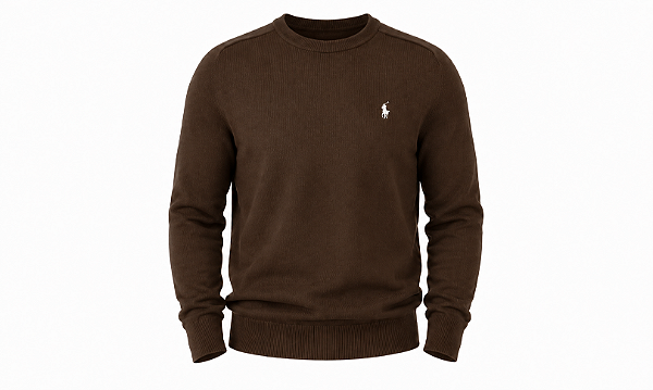 Sueter Ralph Lauren Masculino Fleece Sweatshirt Cor Marrom