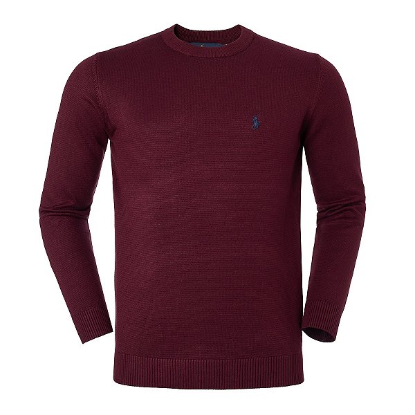 Sueter Ralph Lauren Masculino Fleece Sweatshirt Cor Vinho