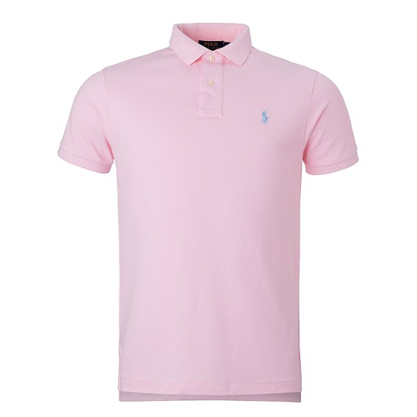 Camisa Polo Ralph Lauren Custom Fit Cor Rosa