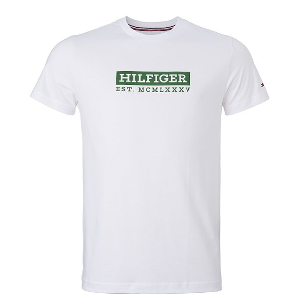 Camiseta Tommy Hilfiger Masculina Mcm Cor Branca