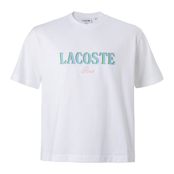 Camiseta Lacoste Masculina Estampada Branca