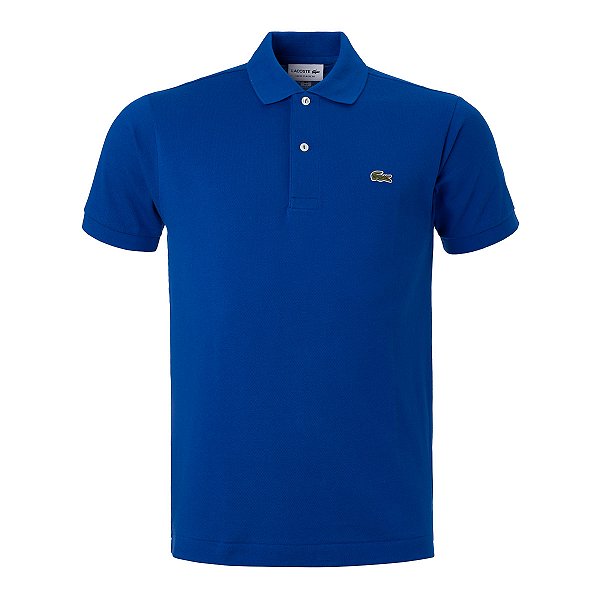 Polo Lacoste Masculina Basica Cor Azul