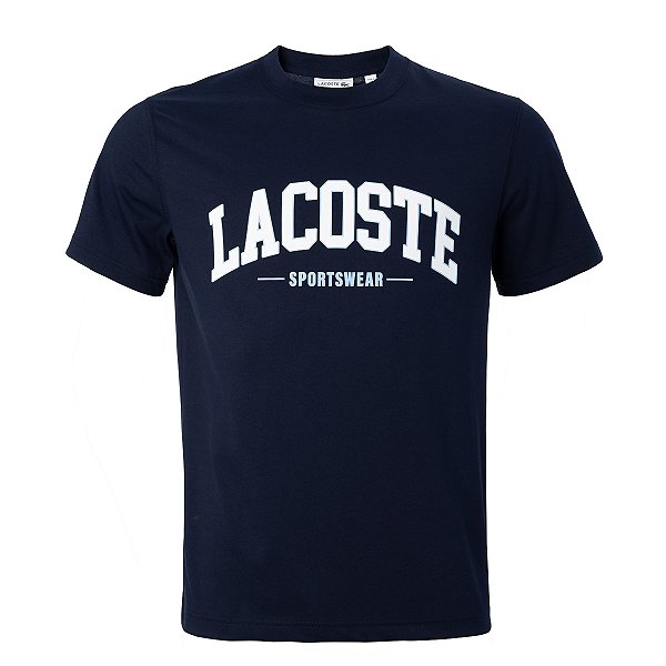 Camiseta Lacoste Masculina Estampada Cor Marinho