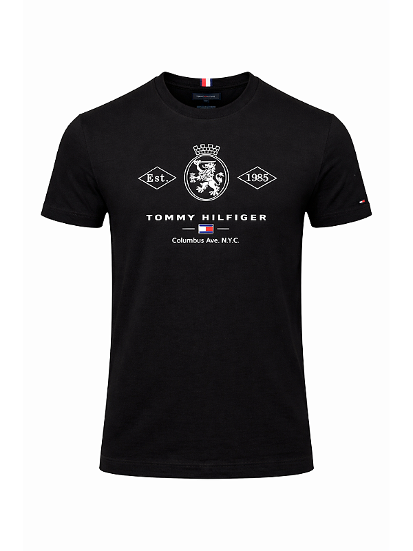 Camiseta Tommy Hilfiger Masculina Est 1985 Cor Preto