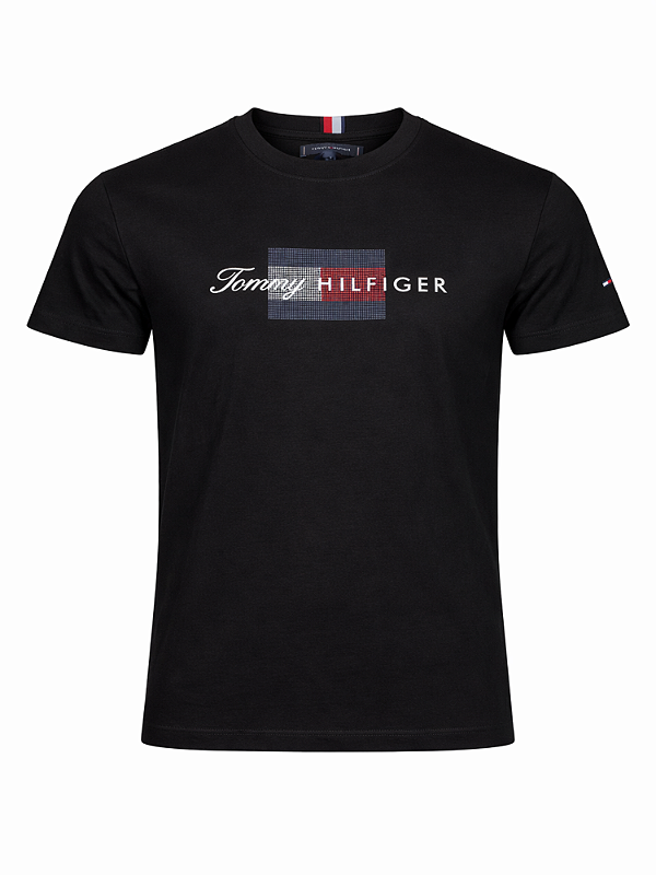 Camiseta Tommy Hilfiger Masculina Brand Love Cor Preto