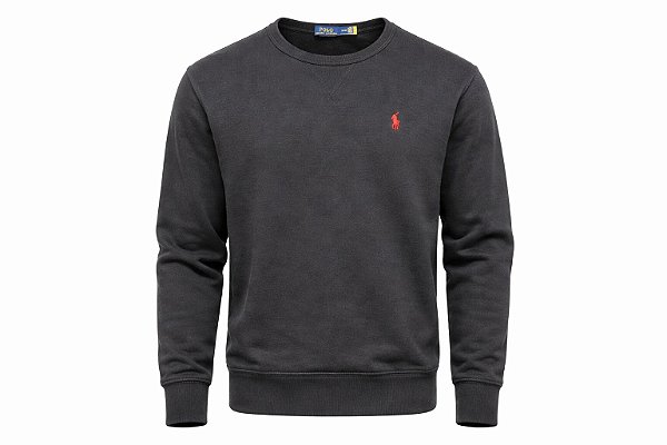 Moletom Ralph Lauren Basico Gola Careca Cor Preto