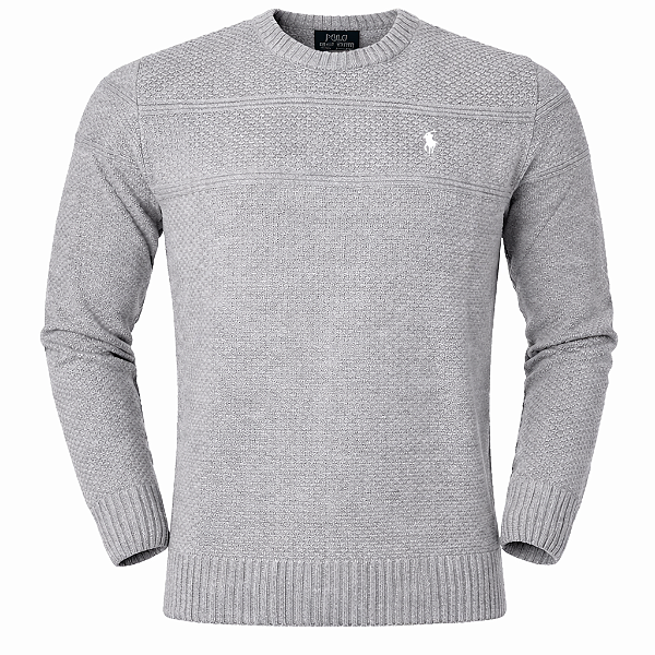 Suéter Ralph Lauren Crewneck Modal Cor Cinza