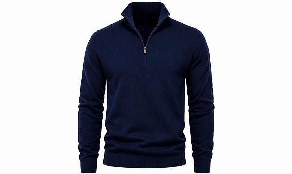 Sueter Polo Live Ziper cor Marinho