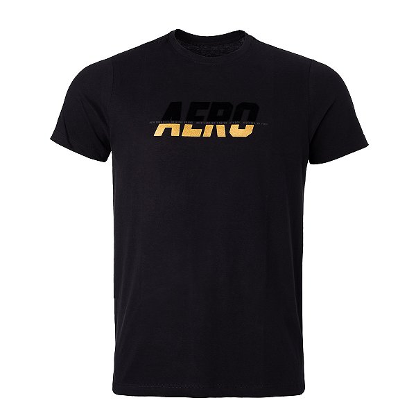 Camiseta Aeropostale Masculina Dourada Cor Preta