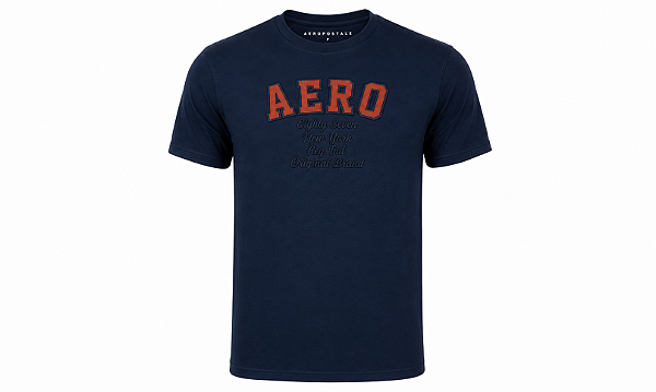Camiseta Aeropostale Masculina Est Peito Cor Preta