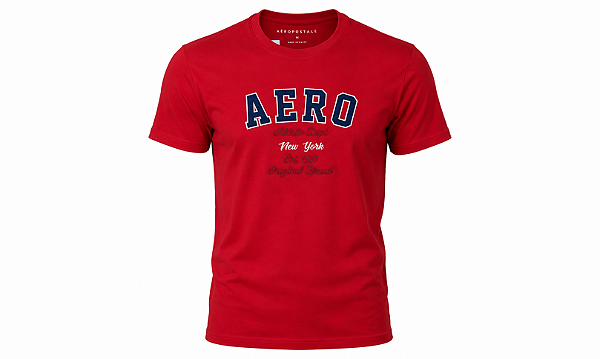 Camiseta Aeropostale Masculina Est Peito Cor Vermelha