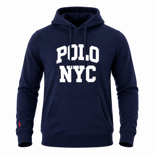 Moletom Ralph Lauren Maculino NYC Cor Marinho