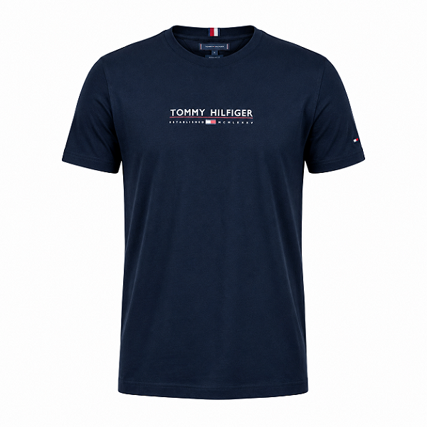 Camiseta Tommy Hilfiger Masculina Estabil Cor Preta